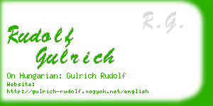 rudolf gulrich business card